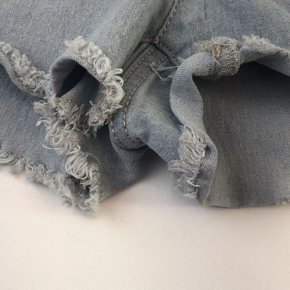 - Distressed Denim Short Shorts size 10 NO Boundaries Junior - Picture 3 of 7
